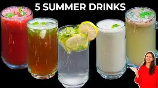 5 Easy Summer Drinks जो आपको गर्मियों में तरो ताज़ा कर दे | 5 Summer Drinks Recipe | Kabitaskitchen