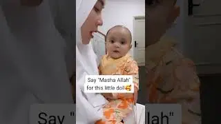 A little kid reciting Surah Fatihah with her Mother | Little Doll | 