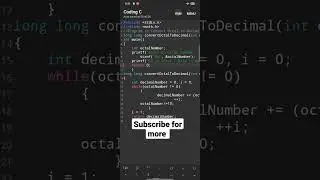 Program to Convert Octal to Decimal#shorts #coding #computer