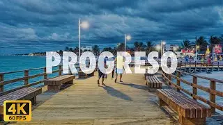 Puerto Progreso Walking Tour in Yucatan, Mexico in Stunning 4K