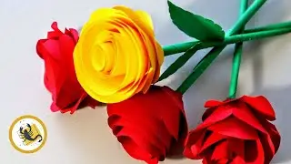 How to Make Paper Rose Flower | DIY Rose Flower | #20