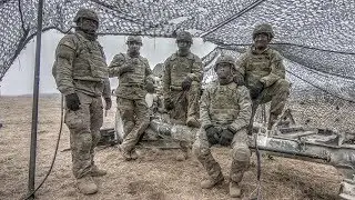 U.S. Army Paratroopers Execute Fire Mission with M119 Howitzer