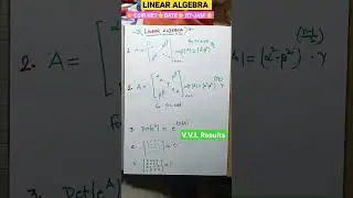 👉Linear Algebra🌟Short Results 🌟CSIR NET 🌟 GATE🌟 IIT-JAM 🌟 NBHM 🌟 PGT