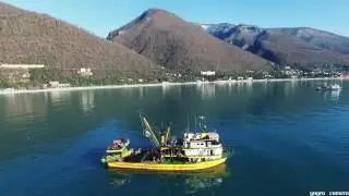 Гагра, зима. Все рыбачат