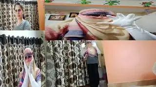 dupatta\stole Face wrapping with long gloves and socks.Face wrapping talking.Full body protection.