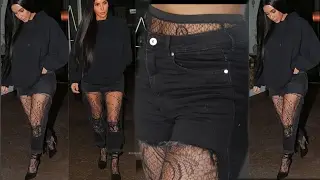 GET THE LOOK  FOR CHEAP| DIY KIM KARDASHIAN DENIM FISHNET INSPIRED OUTFIT |