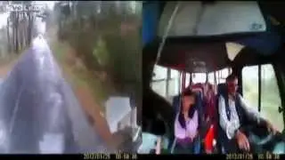 HORRIFIC School Bus Crash Accident 2014 HD