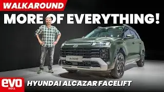 Hyundai Alcazar facelift with new looks and features at just ₹14.99 lakh | Walkaround | @evoIndia
