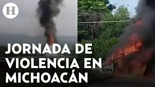 ¡Bloqueos en Tierra Caliente! Reportaron vehículos quemados en carreteras de Michoacán