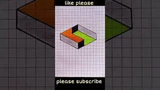 How to draw easy 3d drawing #3dillusiondrawing #drawing #3dillusion #shortvideo