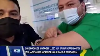 EL GOBERNADOR DE SANTANDER, LLEGÓ ACONOCER LAS DENUNCIAS SOBRE RED DE TRAMITADORES.