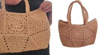 5 MOTİFTEN HARİKA KAĞIT İP ÇANTA YAPILIŞI #crochet #knitting #handmade #çantayapımı