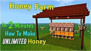 Minecraft:How To Make UNLIMITED Honey Farm Tutorial.In 2 min.
