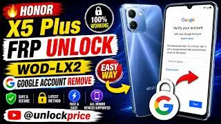 🔥 Honor X5 Plus FRP UNLOCK | WOD-LX2 | GOOGLE ACCOUNT REMOVE | EASY WAY | 