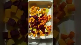 Roasted butternut squash salad with beets and feta cheese #recipe #butternutsquash