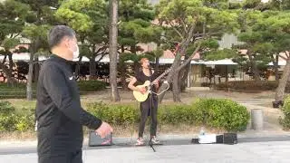 Amazing guy busking on the streets of Korea