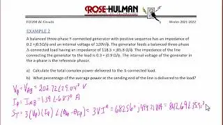 ECE204 Lecture 10-2b: Three Phase Power Calculations