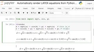 handcalcs - Automatically render LATEX equations from Python Math Code