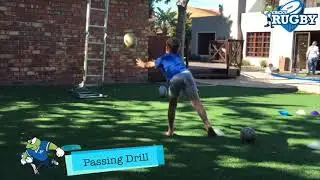 Rugby training at home for juniors 🏉  - Spin Pass