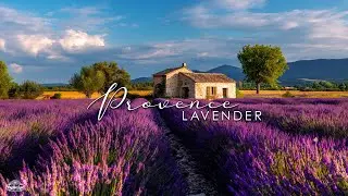 Provence Lavender Fields Ambience ☀️💜 Relaxing Piano Jazz Music ~ Summer in France