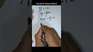 variable separable method Example 5 |  First Order Differential Equations