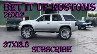 Lifted Trailblazer on 26x12 Bet It Up Kustoms 37x13.5 Tires Custom Coil Over Front Suspension 
