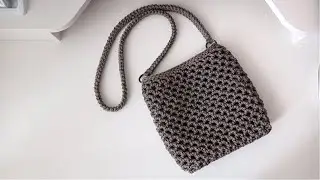 Сумочка из шнура за один вечер / Tutorial crochet bag