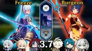 Abismo 12 de Seguidor. Ayaka Freeze y Xiangling Burgeon. Genshin impact 3.7