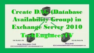Create DAG (Database Availability Group) in Exchange Server 2010
