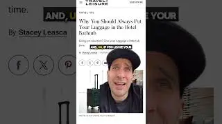 Why You Should Always Put Your Luggage In The Hotel Bathtub? | Evan Carmichael