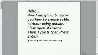 Draw table without mouse in MS Word -  HellBoundbloggers.com