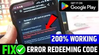 Redeem Code Error Problem | Redeem Code Didn't Work || Error Redeeming Code.Error Code prs-gcrpm-01