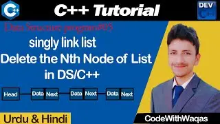 how to delete a node at nth position of singly linked list in data structure