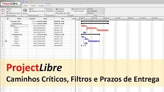 ProjectLibre (Aula 08): Caminho crítico, filtros e prazos de entrega