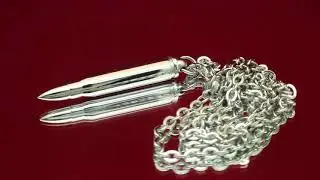 Колье из нержавеющей медицинской стали "Открывающийся патрон"