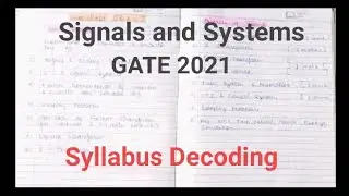 Updated Signals & Systems Syllabus for GATE 2021 EE. || GATE2021