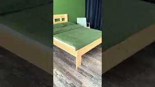 Кровать двуспальная "Сантина"(лак) массив сосны