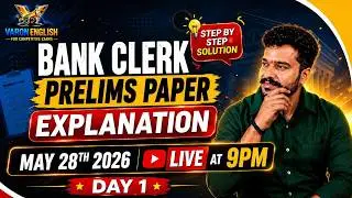 🔥🔥 Bank Clerk Prelims English Paper Analysis 2026  | Memory Based Questions | By Varun Sir 🔥🔥