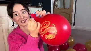 Deflating Chinese New Year dragon balloons 2024 (no talking)