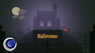 Сказочная композиция к хэллоуину в Cinema 4D (Halloween scene in Cinema 4D)