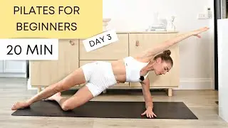 20 MIN PILATES FOR BEGINNERS - Day 3 | Low impact gentle Pilates workout