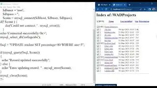 Update Record and Delete Record from Table using PHP and MYSQL