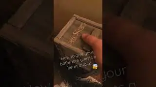 Keep this in the guest bath to prank nosy guests 😂