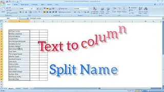 How to use the Text to Column in excel | MS Excel - Text to columns | How to Split cells