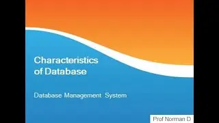 Characteristics of Database