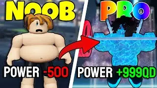 Going from NOOB to PRO in Gym League Roblox!