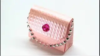 Qolbun Salim | Making a handbag from colored paper (Paper Fold With Colored Origami)