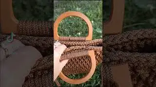 Связала сумку из полиэфирного шнура 👜😃👌 #love #сумка