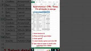Master Excel Faster: CTRL + ENTER Shortcut | #yshorts #shortvideos #shorts #excelshortcuts