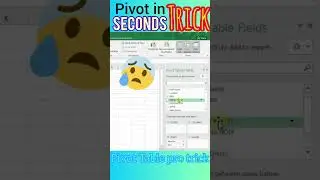 create pivot in seconds | Pivot Table trick
